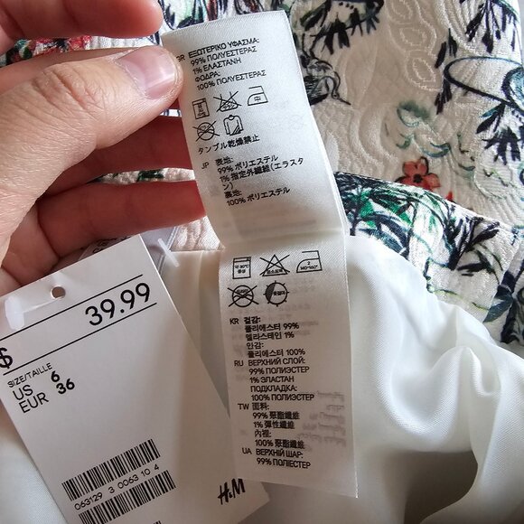 H&M Jacquard Pencil Mini Skirt - Sz US6 - NWT - Picture 10 of 13